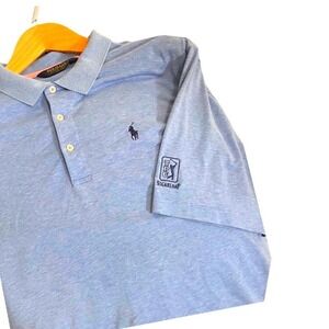 Polo Golf Ralph Lauren Blue Polo Shirt TPC Sugarloaf PGA Tour Men XL Performance